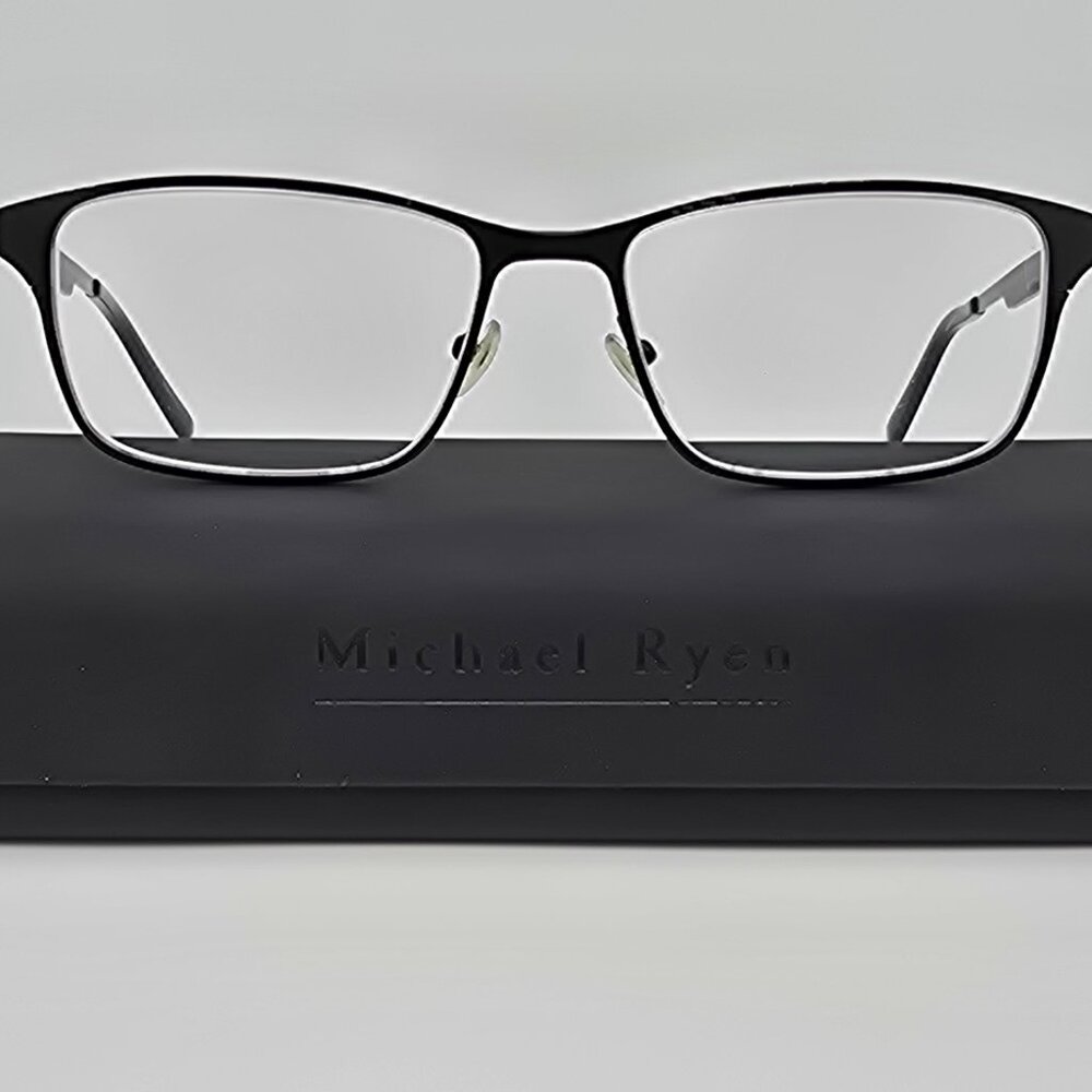 Michael Ryen MR-306 Black Teal Titanium Eyeglasses Frame w/ Flexhinge and Case